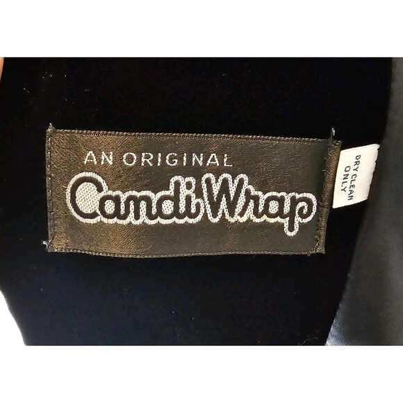 Candi Wrap Vintage 70s Lined Black Velvet Maxi Opera Coat USA Whimsigoth Goth S - Picture 10 of 12